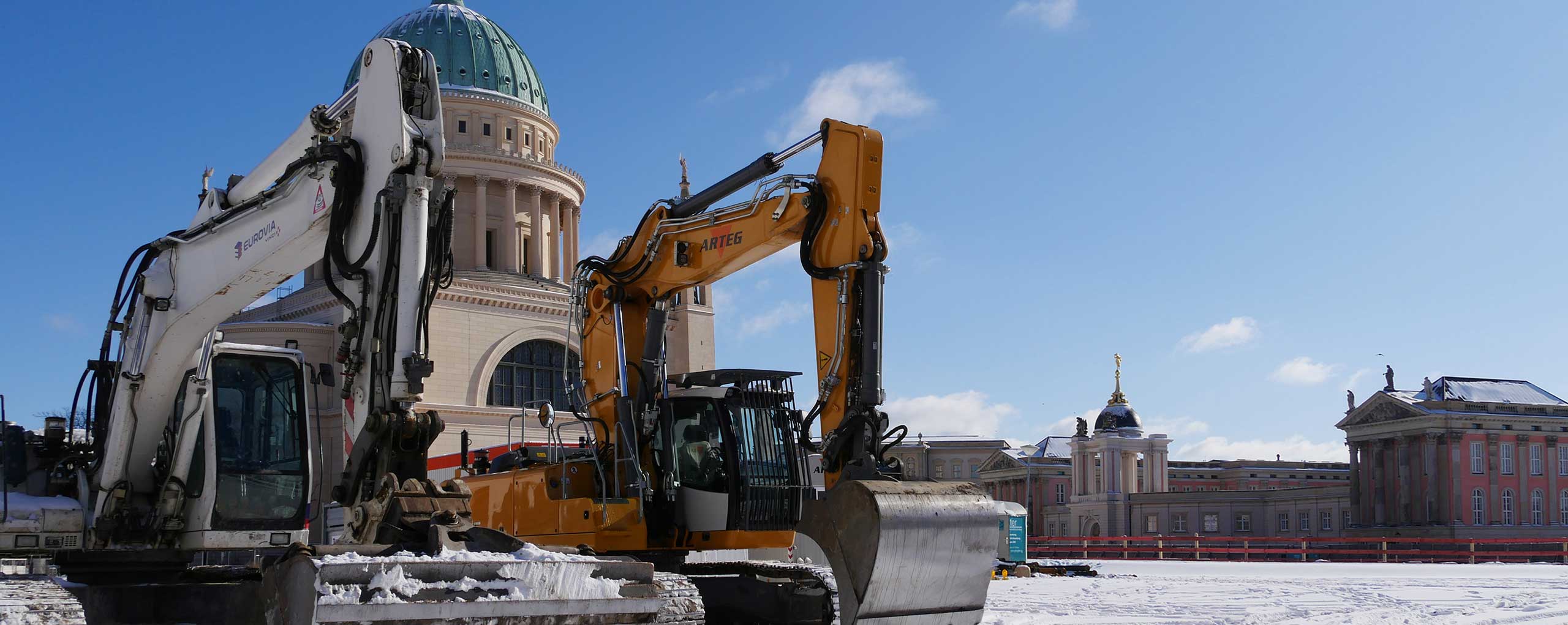 Baubegleitung Arbeiten am Fundament Potsdamer Mitte